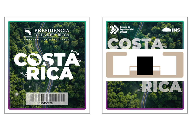 Así será el sticker del nuevo marchamo digital