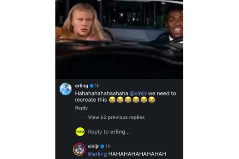Tenemos que recrear esto: Haaland y Vini Jr. comentan viral parodia de ¿Y dónde están l